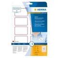 Produktbild: HERMA Special Name labels - Selbstklebend - Weiß/Rot - 80 x 50 mm 200 Etikett(en) (20 Bogen x 10)