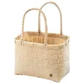 Produktbild: Kobolo ShopperTasche BEZ aus PE geflochten mit PolyurethanHenkeln beige - Shoppingbag Einkaufstasche Freizeittasche Henkeltasche Handtasche Beutel ... - Beige