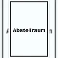 Produktbild: Abstellraum Schild mit Text Lager hochkant A3 Rückseite selbstklebend