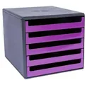 Produktbild: Schubladenbox 5 Schübe anthrazit/berry-violett