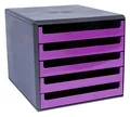 Produktbild: Metzger & Mendle 30057672 Schubladenbox in anthrazit mit 5 Schüben in berry-violett (lila)