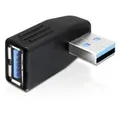 Produktbild: DeLOCK Adapter USB3.0 - Adapter - USB3.0 (M) - USB3.0 (W) gewinkelt 270° Horizontal (65342)