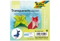 Produktbild: Folia Bastelkartonpapier Transparentpapier Faltblätter 42g/m², 10 x 10 cm, 10 Farben, mehrfarbig (500 Blatt)