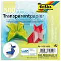 Produktbild: folia Transparentpapier Faltblätter 10x10 cm 42g/m² 10 Farben 500 Blatt 825/1010