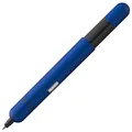 Produktbild: Lamy pico imperialblue Kugelschreiber – Innovativer Pocket Pen Kuli – mit einem Klick in Full-Size – Gehäuse aus Metall & Strichbreite M – inkl. Compactmine M 22 in schwarz