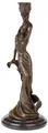 Produktbild: aubaho Bronzeskulptur Frau Kerzenständer Antik-Stil Bronze Figur Statue - 33cm (a)