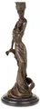Produktbild: Bronzeskulptur Frau Kerzenständer Antik-Stil Bronze Figur Statue - 33cm (a)