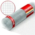 Produktbild: Floordirekt Drahtgitter verzinkt, feinmaschig 6,3 mm Volierendraht, Wühlmausschutz & Nagerschutz, Maschendrahtzaun Rolle zuschneidbar - 1 x 5 m - Silber