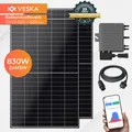 Produktbild: Balkonkraftwerk 830 W / 800 W Photovoltaik Solaranlage Steckerfertig WIFI Smarte Mini-PV Anlage 800 Watt genehmigungsfrei, Schwarz