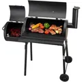 Produktbild: Smoker, Schwarz, Metall, 114 cm, Thermometer, fahrbar, Grills & Outdoor-Küchen, Holzkohlegrills