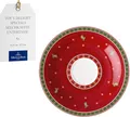 Produktbild: Villeroy & Boch Toy's Delight Specials Milchkaffee-Untertasse Rot 6er Set, Spülmaschinenfest, Mikrowellensicher, Untersetzer Für Kaffeetasse Weihnachten, Weihnachtsgeschirr Keramik, Premium Porzellan