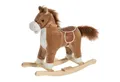 Produktbild: HOMCOM Schaukeltier Baby Pferd mit Tiergeräusche Spielzeug Haltegriffe, (1 tlg), Braun 65 x 32.5 x 61 cm