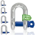 Produktbild: Hochfeste Schäkel mit Augbolzen - Feuerverzinkter Stahl - Tragfähigkeit von 0,33t bis 25t wählbar (12 Tonnen)