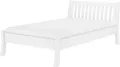 Produktbild: Weißes, breites Einzelbett 120x200 Kiefer massiv V-60.61W-12Rollrost und Matratze inkl.