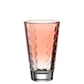 Produktbild: Leonardo Optic Trink-Glas, 1 Stück, spülmaschinenfestes Longdrink-Glas, bunter Trink-Becher aus Glas, Saft-Glas, orange, 300 ml, 025902
