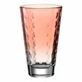 Produktbild: Leonardo Trinkglas Optic, Becher, Wasserglas, Kalk-Natron Glas, rot, 300 ml