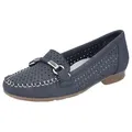 Produktbild: Rieker Mokassin Slipper, Sommerschuh mit toller Schmuckspange blau 36 EU