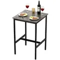 Produktbild: VEVOR Bartisch Bistrotisch Kneipentisch mit Metallrahmen, kleiner Küchentisch Esstisch (610 x 610 x 914 mm), Ausstellungstisch für Wohnzimmerpartys