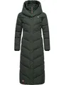 Produktbild: Ragwear Damen Wintermantel warmer Steppmantel extralang mit Kapuze Natalka Extralong Intl Dark Green Gr. M