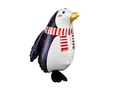 Produktbild: Folienballon Pinguin 29x42cm - Airwalker Ballon - schwebend über den Boden mit Helium gefüllt - Luftballon für Kinderparty Weihnachten - Folienluftballon als Geburtstagsdeko Partydeko - Schwarz Weiß