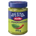 Produktbild: Barilla Pesto Basilico e Peperoncino 1x195g | Glutenfreie Italienische Pasta-Sauce mit Basilikum und Chilischoten, Nudel-Soße, grünes Pesto