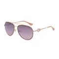 Produktbild: GUESS Damen Pilot Sonnenbrille GF0344 28U Rose Gold / Rosa verspiegelt 56-17-135