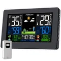 Produktbild: VOKSUN Wetterstation Funk Schwarz mit Außensensor, Farbdisplay, Thermometer