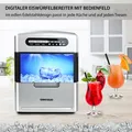 Produktbild: DIGITALER EDELSTAHl EISWÜRFELBEREITER  Korai mit Bedienfeld und Kontrollleuchten