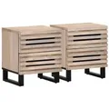 Produktbild: vidaXL Nachttische 2 Stk. 40x34x46 cm Gebleichtes Massivholz Mango