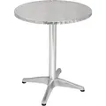 Produktbild: Bolero Runder Bistrotisch Edelstahl, 1 Bein 60Cm - Silber