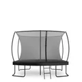 Produktbild: Zero Gravity Trampolin Outdoor oval, TÜV GS geprüft, Komplettset inkl. Leiter, Aufbauvideo, Outdoor Trampolin für Kinder & Erwachsene mit innenliegendem Sicherheitsnetz (305x213cm / Black)