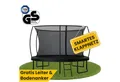 Produktbild: Zero Gravity Gartentrampolin 305x213/366x244/457x366 cm, Ovales Trampolin inkl. Leiter, Ø 305 cm, Trampolin Outdoor Komplett-Set, TÜV GS, Smarter & schneller Netzabbau