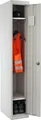 Produktbild: Spind Boston T163, Garderobenschrank Kleiderspind Umkleideschrank, Metall 180x30x50cm nach ASR A4.1 grau