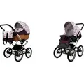 Produktbild: Babylux® Classic Exclusive | 2in1 Kinderwagen Set | Maroon Flowers | Kombikinderwagen | Kinderwa
