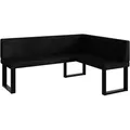 Produktbild: Meblini Eckbank, Schwarz, Textil, L-Form, 168x128 cm, Esszimmer, Bänke, Eckbänke