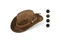 Produktbild: BLACK FOREST FOX Cowboyhut TEXAS Unisex Western Reiten Cowboy Leder Hut in 4 Farben VIntage Brown Größe XXL