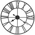 Produktbild: vidaXL Wanduhr Vintage Quarzwerk Metall 80 cm XXL Analog Uhr Wohnzimmer Uhr
