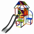 Produktbild: Move and stic Lina großer Spielturm/Spielhaus Kletterturm mit Rutsche für Kleinkinder (7 Farben Multicolor)