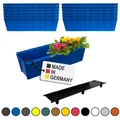 Produktbild: Blumenkasten Pflanzkasten 12er-Set Blau Einsatz für Europaletten Balkonkasten