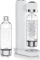 Produktbild: Arendo Wassersprudler, Soda Maker, inkl. 2x 1L PET-Flasche, BPA-frei, fein dosierbar, kompatibel mit 60l CO2-Zylindern, SodaStream Easy/Cool, PET/ABS, weiß