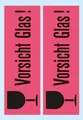 Produktbild: HERMA 5739 Hinweisetiketten Vorsicht Glas 39x118 mm leuchtrot 100 St.