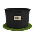 Produktbild: ONDIS24 Regentonne Regenfass XXL Regenwassertank aus schwarzem Kunststoff, 1000 l, Robust & UV-Beständig schwarz 1000 l | Ø 140 cm x 89.5 cm