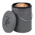 Produktbild: bremermann Komposteimer mit 5 Liter Inneneimer Aktivkohlefilter Bio Abfalleimer (Grau)