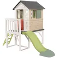 Produktbild: Smoby Life - Stelzenhaus - Spielhaus mit Rutsche, XL Spiel-Villa auf Stelzen, mit Fenstern, Tür, Veranda, Leiter, für Jungen und Mädchen ab 2 Ja... - Grün