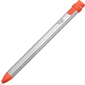 Produktbild: Logitech Crayon Digitaler Zeichenstift Silber/Orange Pen Eingabestift