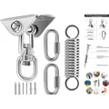 Produktbild: Deckenhaken für Hängesessel 360 Drehbar Edelstahl 450 kg mit 3 Karabinerhaken