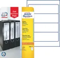 Produktbild: AVERY Zweckform Ordnerrücken Etiketten 59 x 192 mm weiß kurz breit 40 Etiketten