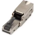 Produktbild: Digitus CAT 6A Feldstecker biegbar, STP mit Staubschutzkappe, Knickschutz (Netzwerkkabel Stecker) (DN-93636)