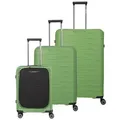 Produktbild: Travelite Mooby 4 Rollen Kofferset 3-teilig mit Dehnfalte  grün