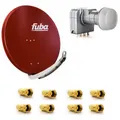 Produktbild: Fuba DAA 850 R SAT Anlage Schüssel HDTV 85 cm Rot Fuba DEK 417 Quad LNB LNC Kopf